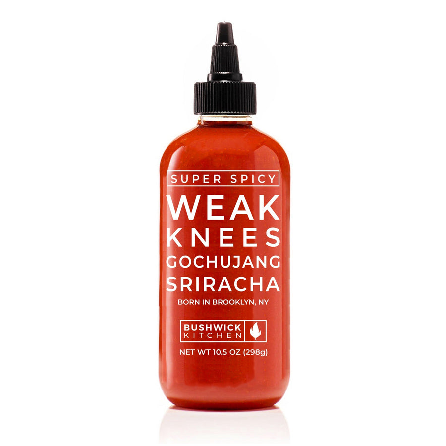 Super Spicy Weak Knees Gochujang Sriracha - Amber Counter Sriracha Selection